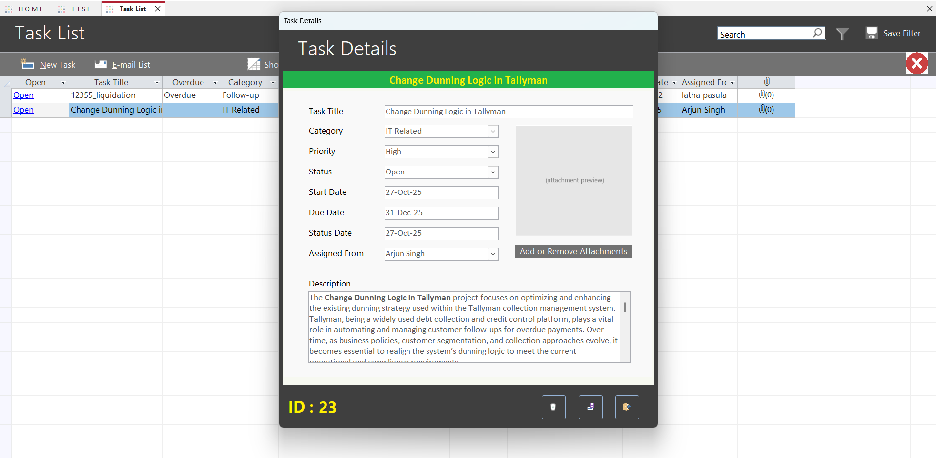 DEDUPE-IO Task Management - AVCV team workflow assignment