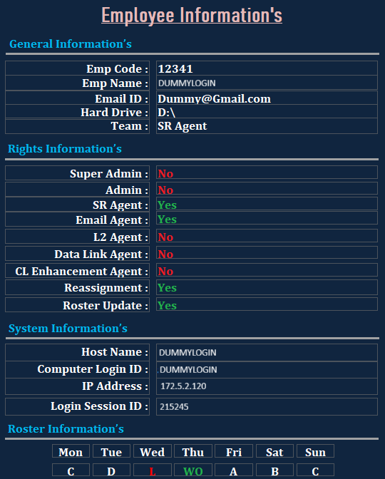 Employee Access Control - Granular permission management system