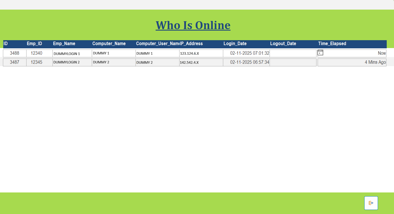 Online Users Monitoring - Live user activity and session tracking