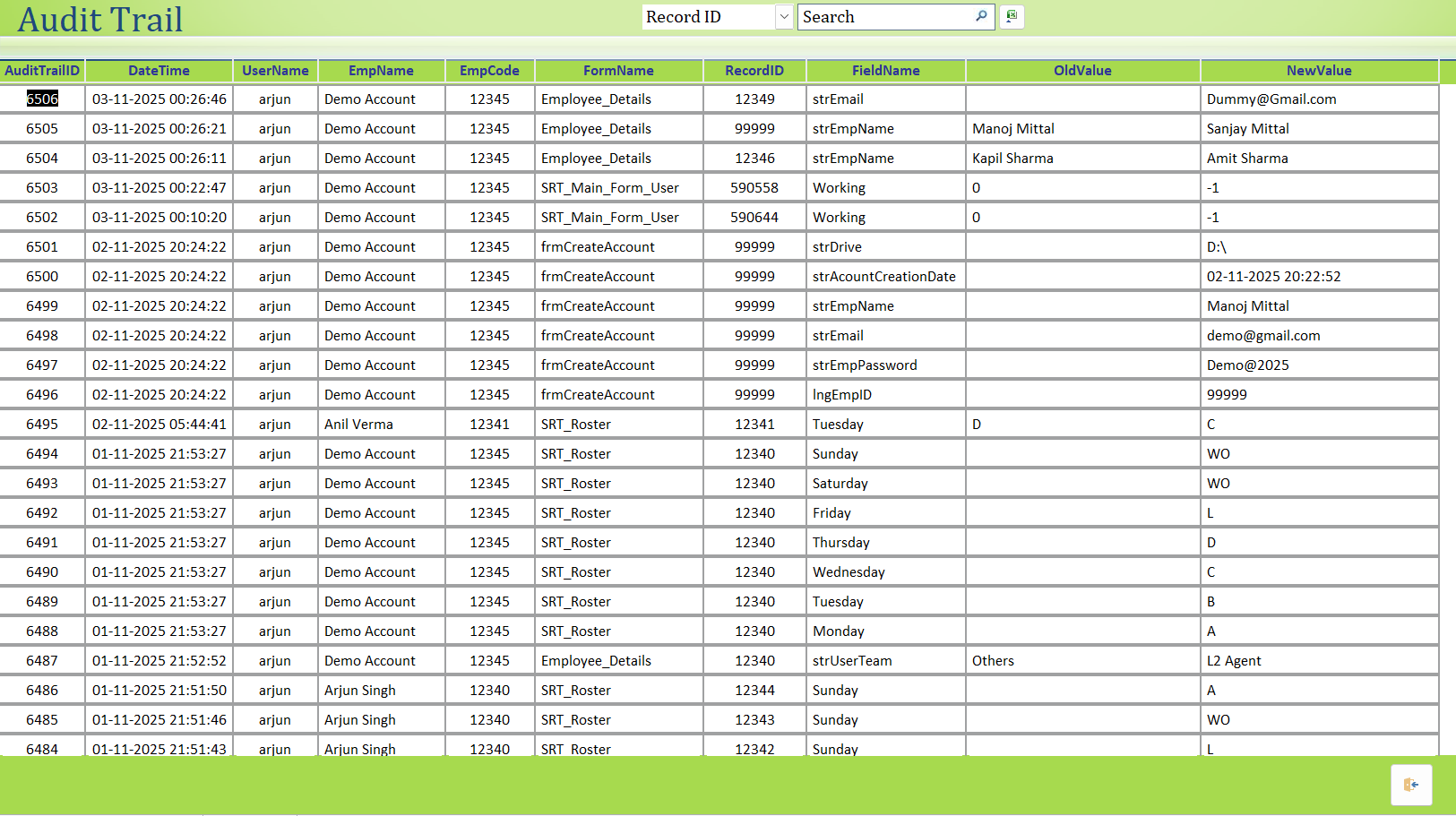 Audit Trail - Complete system activity logging and change tracking